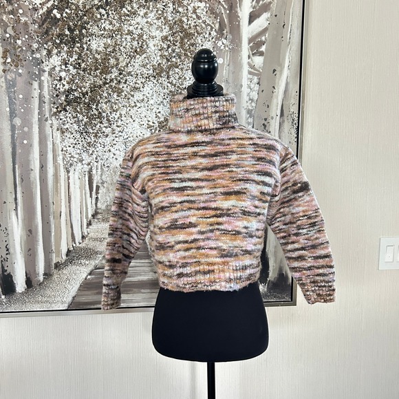 A.L.C Harper 100% Wool Cropped Turtleneck Sweater - Size M - Picture 1 of 7